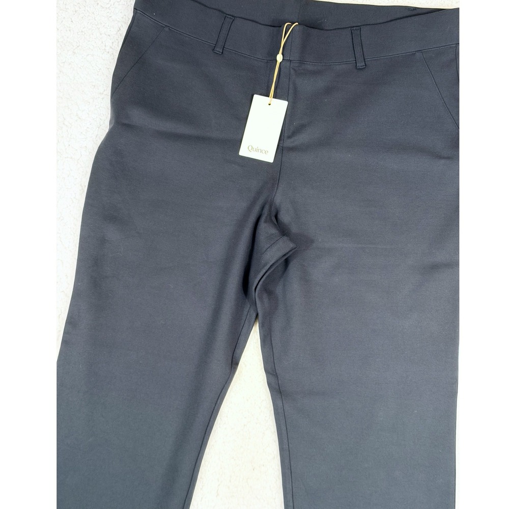 Quince NWT Womens Sz 2X Ultra-Stretch Ponte Straight Leg Pants Navy Blue